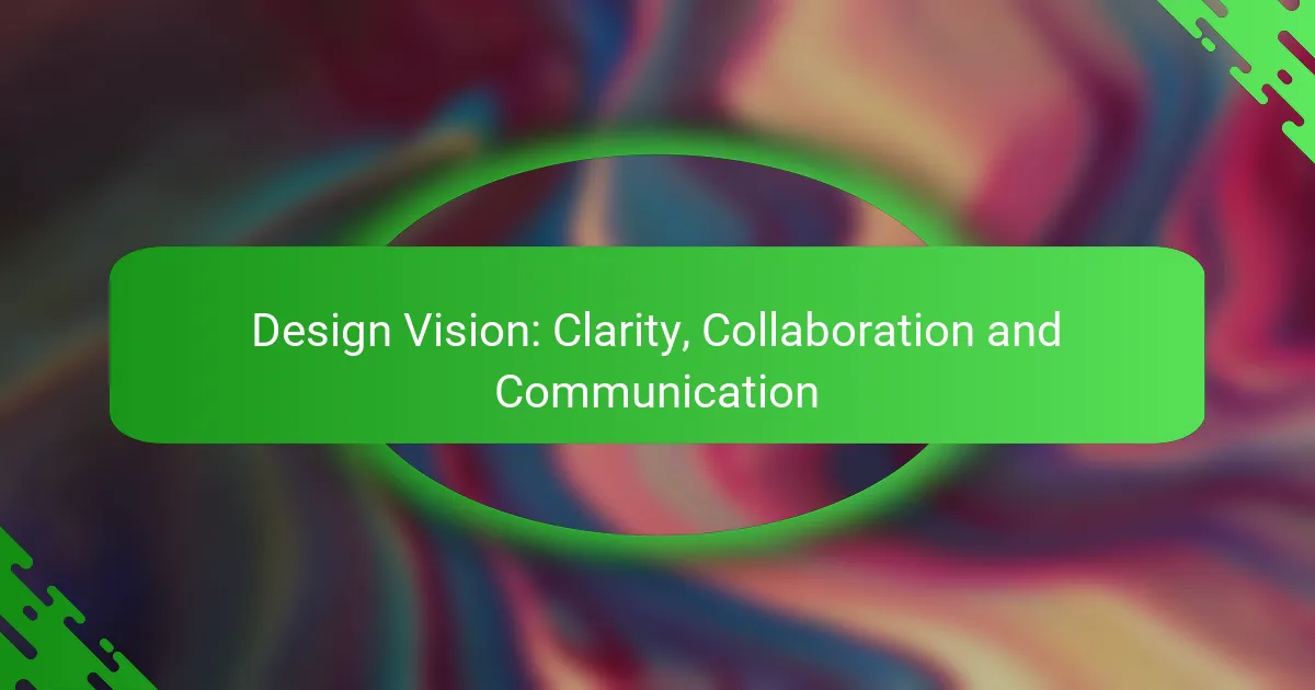 Design Vision: Clarity, Collaboration and Communication