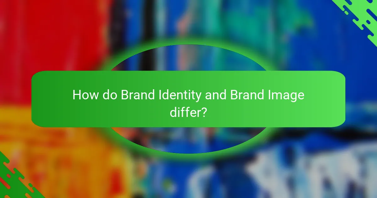 How do Brand Identity and Brand Image differ?