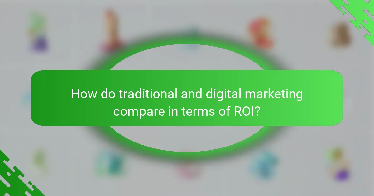 How do traditional and digital marketing compare in terms of ROI?