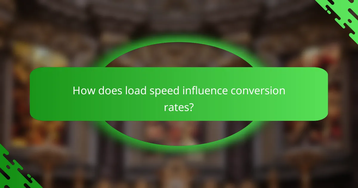 How does load speed influence conversion rates?