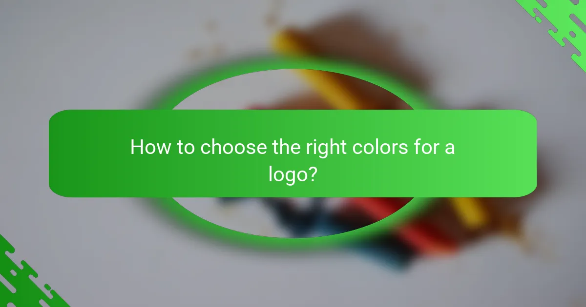 How to choose the right colors for a logo?