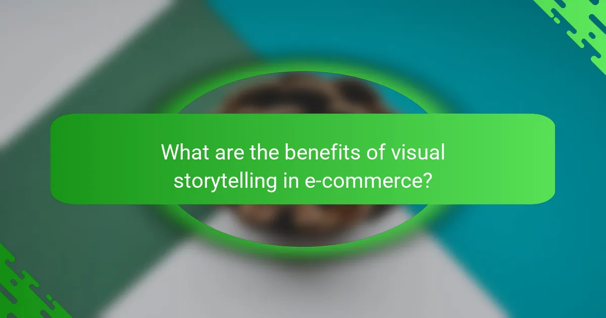 What are the benefits of visual storytelling in e-commerce?