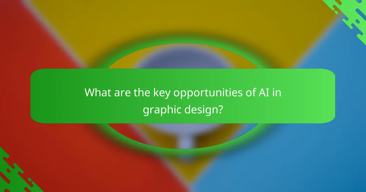 What are the key opportunities of AI in graphic design?