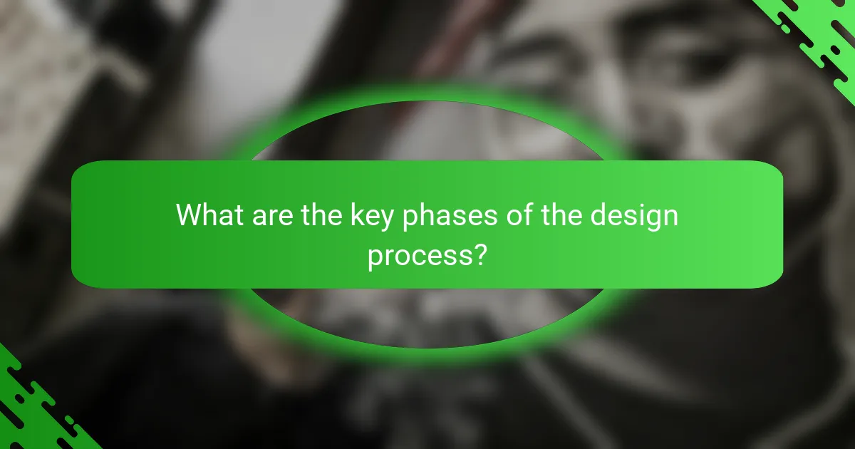 What are the key phases of the design process?