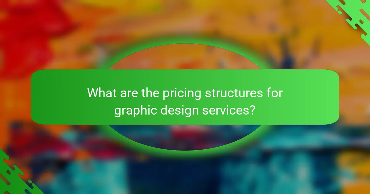 What are the pricing structures for graphic design services?